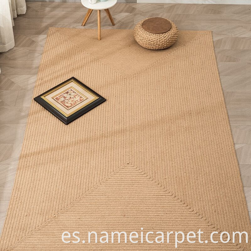 Living Room Jute Hemp Braided Woven Carpet Area Rugs 197